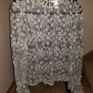 Festive H&M Lace Top